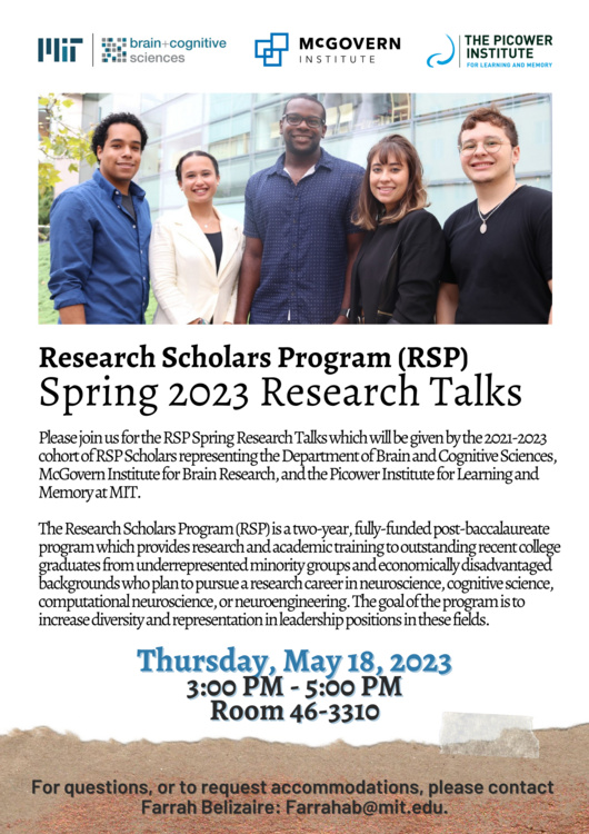 Research Scholars Program (RSP) Spring 2023 Research Talks