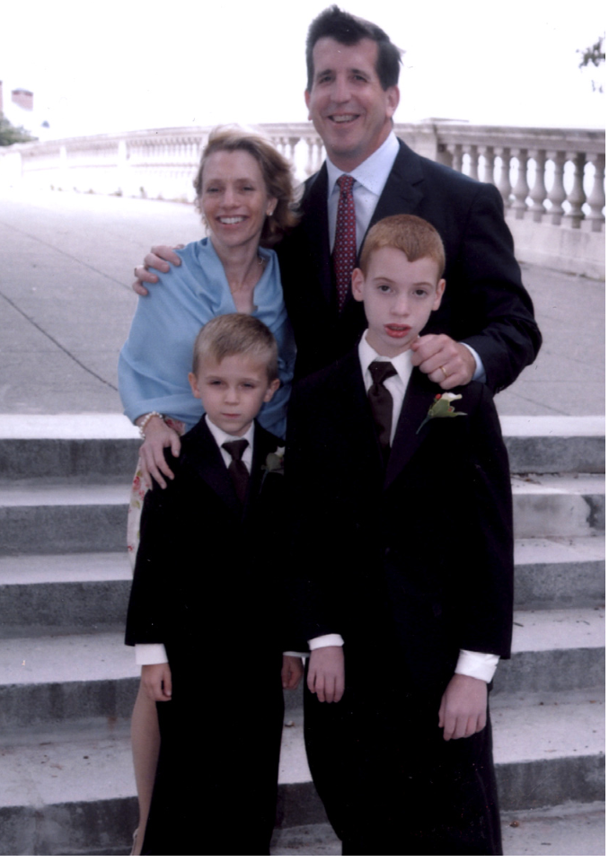 Anne and Paul Marcus with their sons, Chris and Robbie