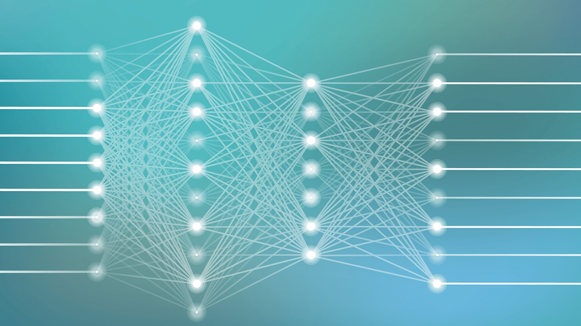 A graphic schematic of a neural network