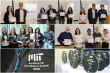 A collage of images from department award ceremonies